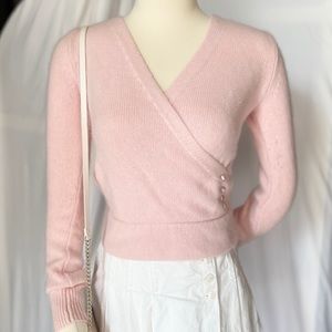Baby pink angora sweater